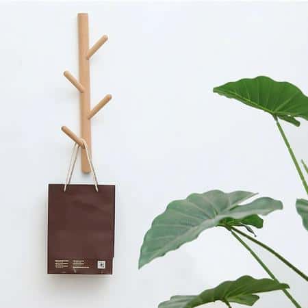 Porte manteau mural bois arbre – Image 3