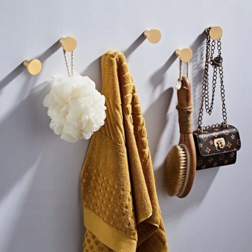 Porte manteau mural or