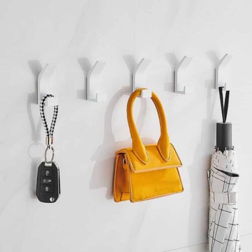 Porte manteau mural design blanc