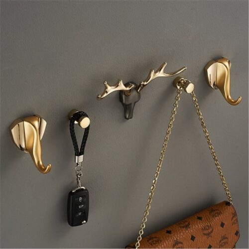 Porte manteau mural design dorÃ©