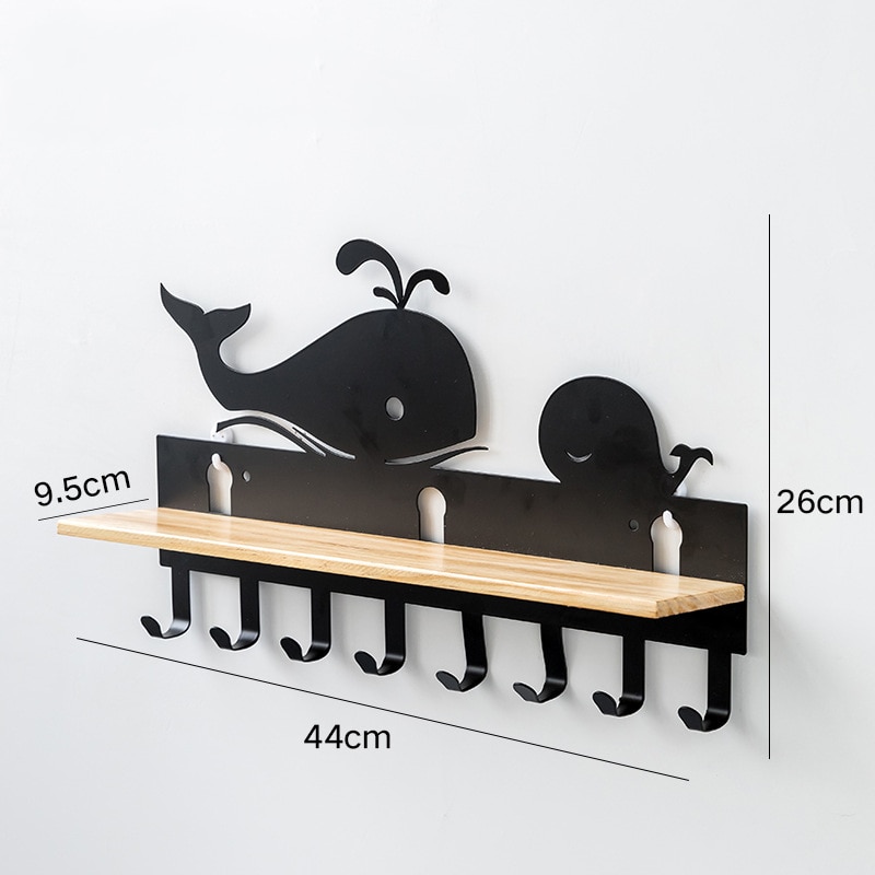 Porte manteau mural bois fer forgé – Image 10