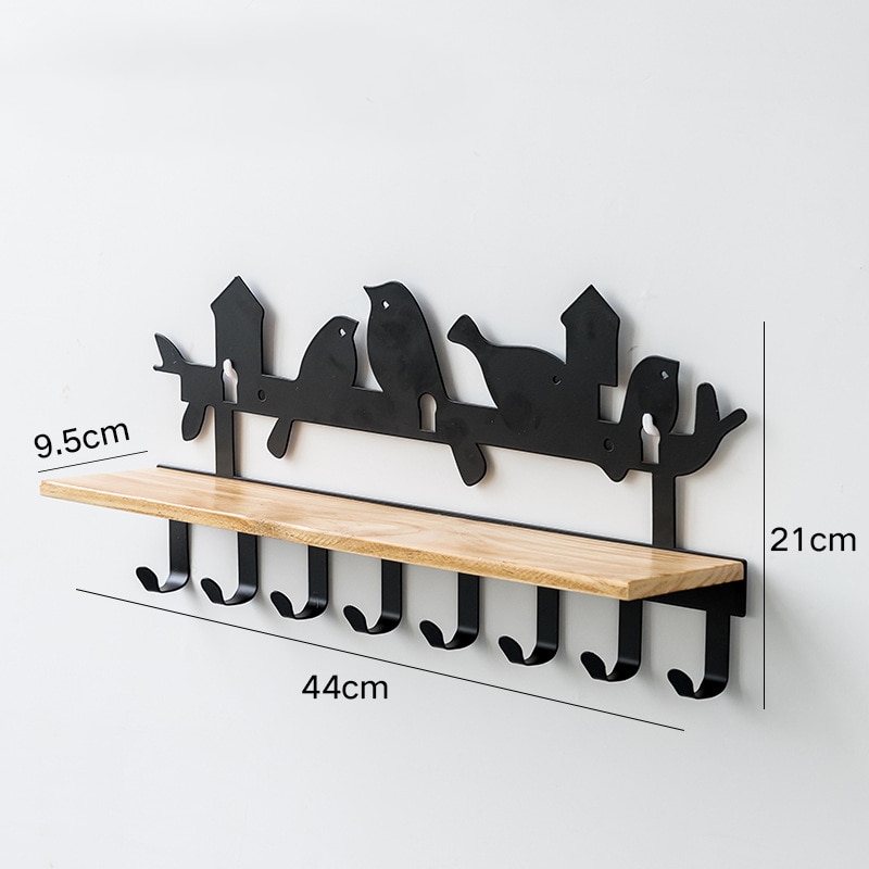 Porte manteau mural bois fer forgé – Image 8