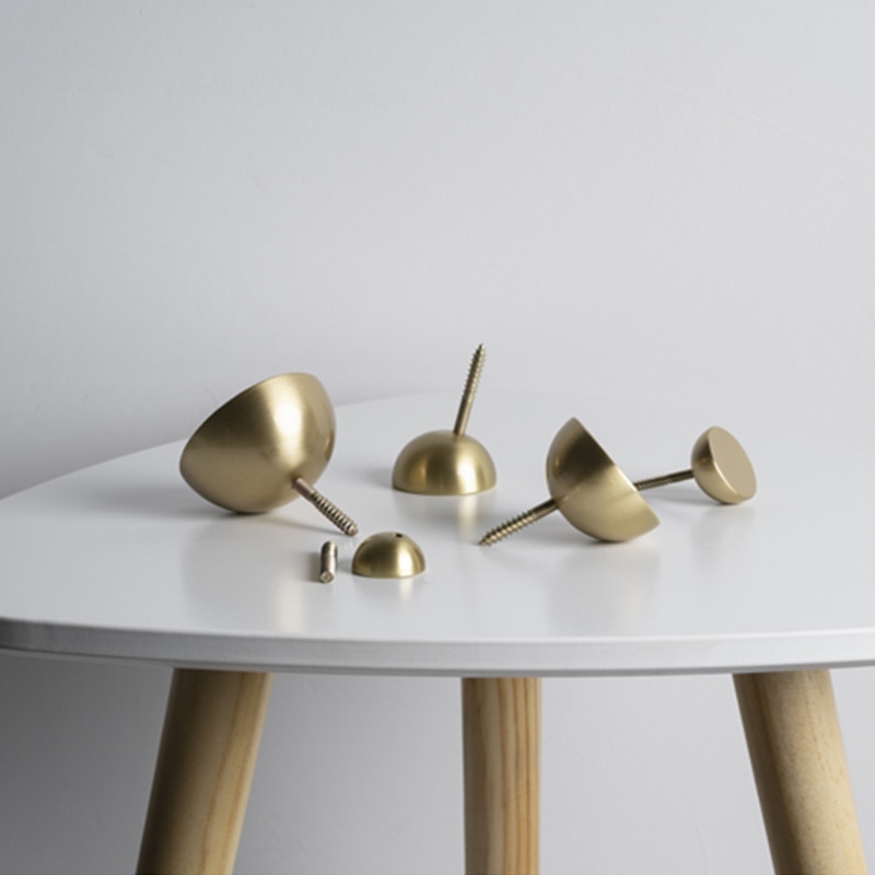 Porte manteau mural boule dorée – Image 2