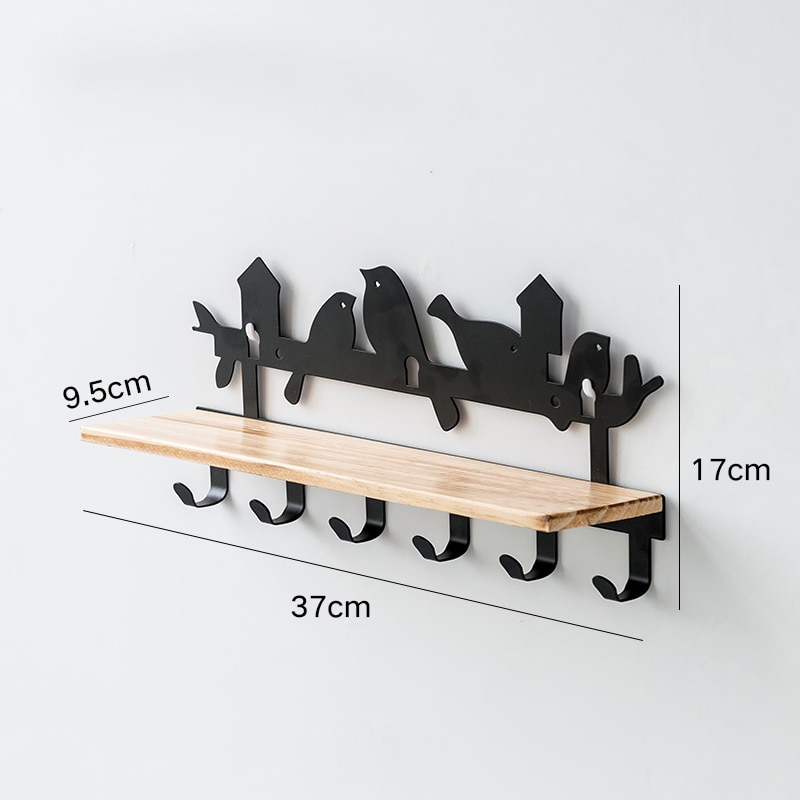 Porte manteau mural bois fer forgé – Image 7