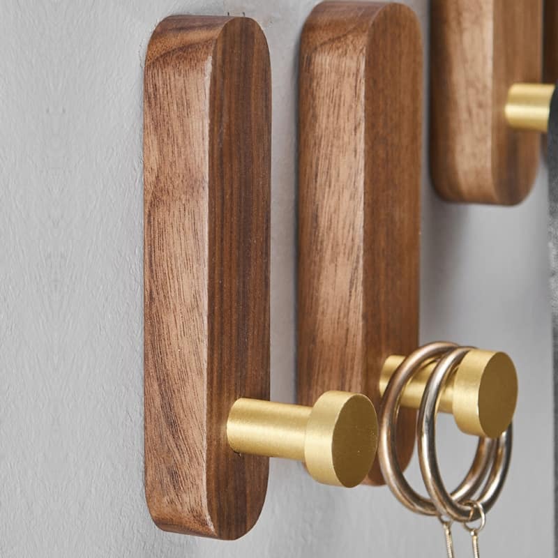 Porte manteau mural en bois vintage – Image 4