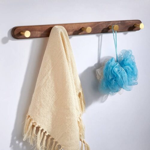 Porte manteau mural noyer