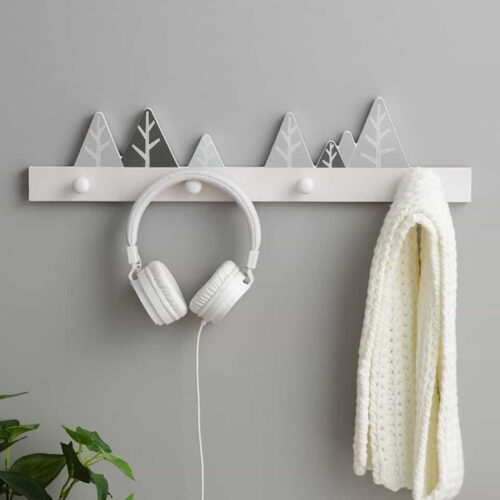 Porte manteau mural enfant gris