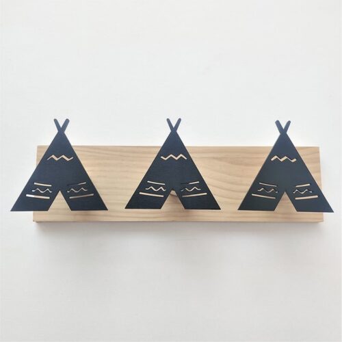 Porte manteau mural bois enfant