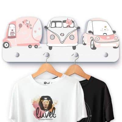 Porte manteau mural enfant voiture – Image 2